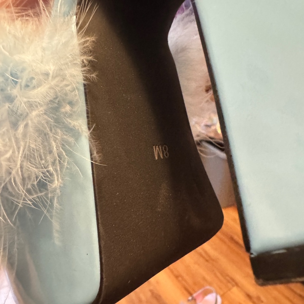 Blue Fuzzy heels - Picture 3 of 4